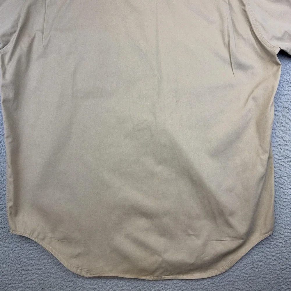 Vintage Banana Republic Shirt Mens XL Beige Safari Travel Long Sleeve Button Up